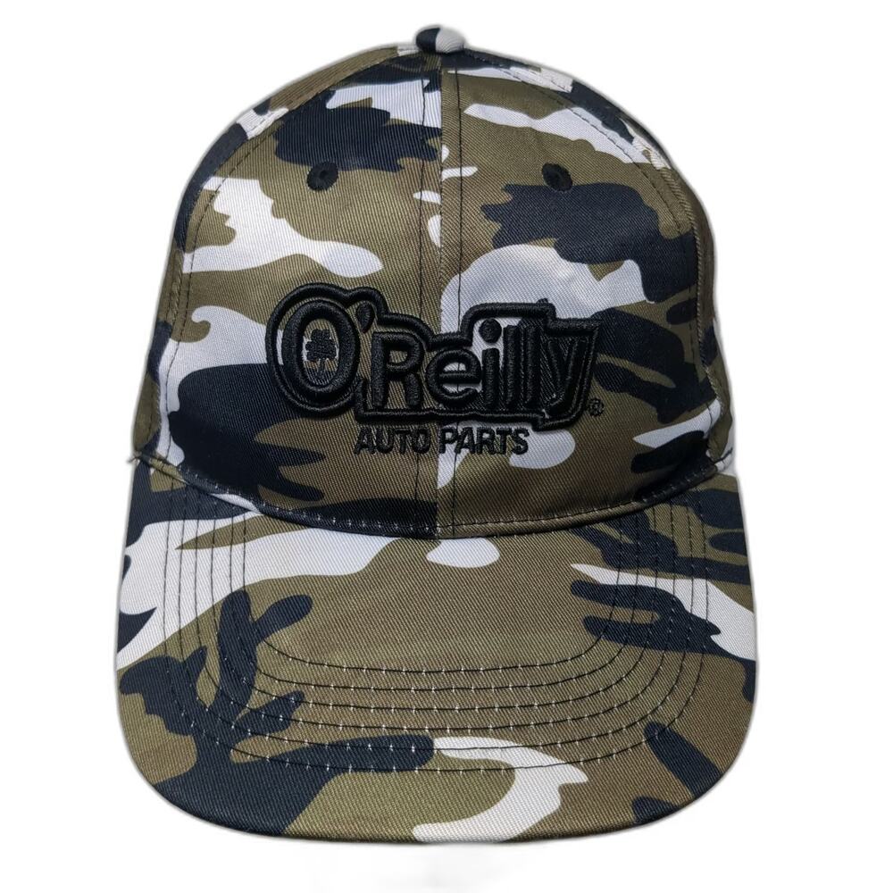 O'Reilly Auto Parts Baseball Cap Green One Size Camo Strapback Shamrock Hat